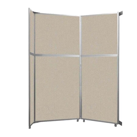 Versare Operable Wall Folding Room Divider 7'11" x 10'3/4" Sand Fabric 1070218-1